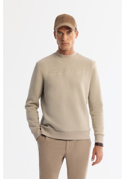 Avva Erkek Taş Bisiklet Yaka 3 İplik Şardonlu Baskılı Regular Fit Sweatshirt A42y1306