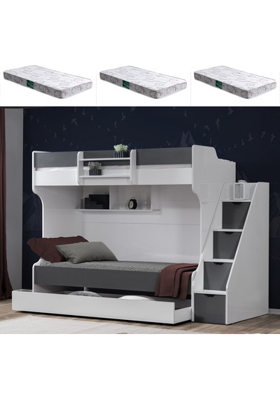 Ranza, Kardem Yavrulu Ranza - Antrasit 3 Adet Comfort Yatak 90 X 190 CM