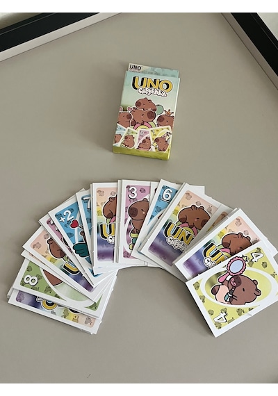 Capybara Temalı Uno Kart Oyunu Eğlenceli Aile & Arkadaş Oyunu
