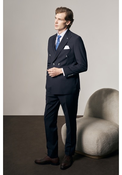 İmza Lacivert Kırlangıç Yaka Çizgili Kruvaze 6 Drop Slim Fit Tam Astar Yünlü Takım Elbise 1001255125 İmza Lacivert Kırlangıç Yaka Çizgili Kruvaze 6 Drop Slim Fit Tam Astar Yünlü Takım Elbise 1001255125