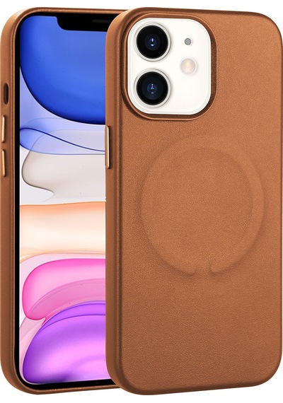 Apple Uyumlu iPhone 11 Kılıf Pu Deri Magsafe Wireless Şarj Özellikli Zore Derix Kapak