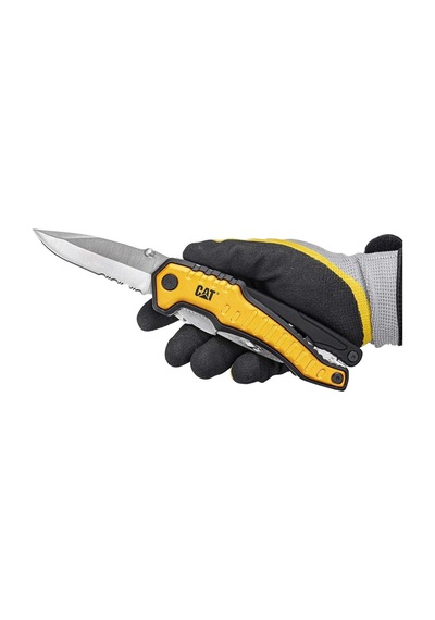 Caterpillar Çok Fonksiyonlu Alet 9'u 1 Arada, X-large, Uzun Burun Pense, Tel Kesici, Bıçak, Şişe Açacağı, Tornav