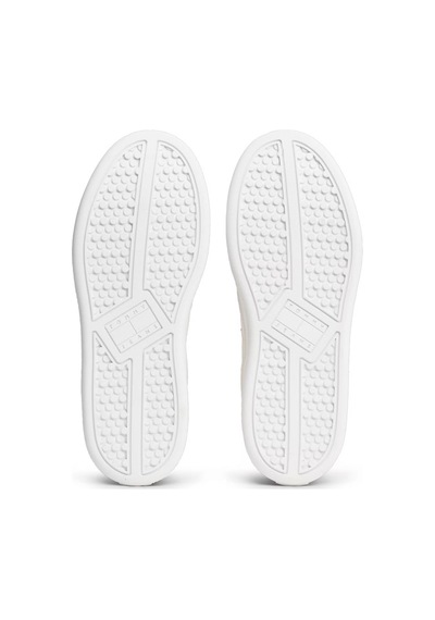 Tommy Hilfiger Kadın Marka Logolu Günlük Kullanıma Uygun Ekru Sneaker En0en03131 Ybl