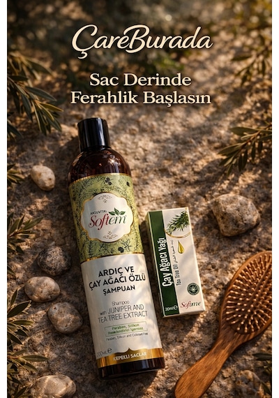 Ardıç Ve Çay Ağacı Özlü Şampuan 400 Ml + Çay Ağacı Yağı 20 Ml