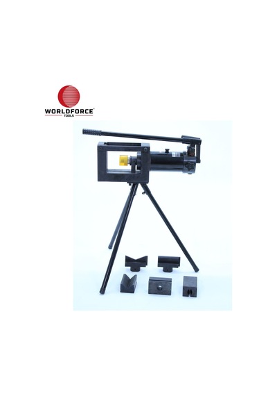Worldforce 11217 Hidrolik Bara Kesme ve Bükme ve Delme Aleti 3'ü Bir Arada Profesyonel 23 Ton 120 MM