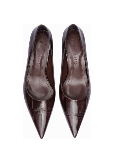 Mubiano Kadın Stiletto Sivri Burun Kroko Desenli Topuklu Ayakkabı Dahlia Kahverengi Kahverengi Mubiano Kadın Stiletto Sivri Burun Kroko Desenli Topuklu Ayakkabı Dahlia Kahverengi Kahverengi