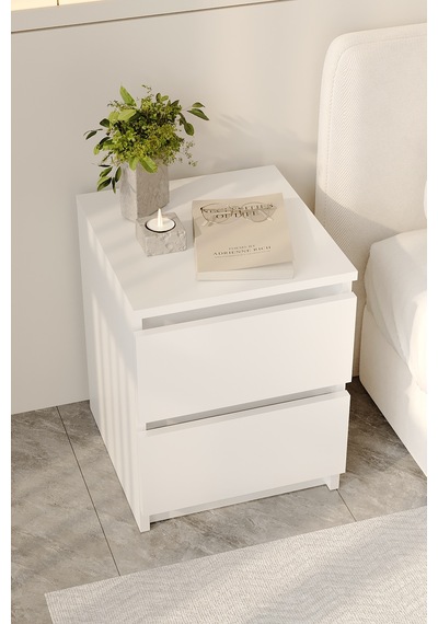 Aeka Ae-2021 Duru Beyaz 2 Çekmeceli Komodin Yatak Odası Başucu Sehpası Çekmeceli Dolap 40 51x42,3 Cm Aeka Ae-2021 Duru Beyaz 2 Çekmeceli Komodin Yatak Odası Başucu Sehpası Çekmeceli Dolap 40 51x42,3 Cm