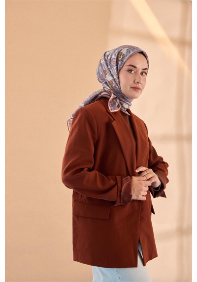 Silk Home Yaz Esintisi Eşarp 150002-19 Gümüş, Eflatun, Koyu Turuncu, Leylak