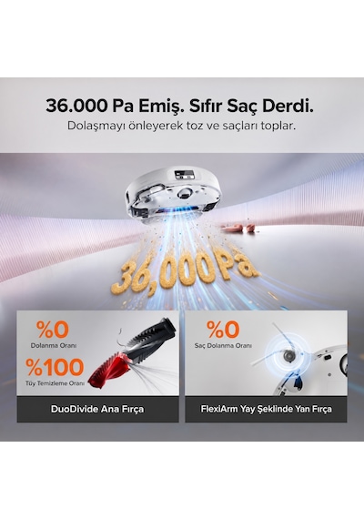 Roborock Qrevo Edge 3 Pro Akıllı Robot Süpürge Beyaz