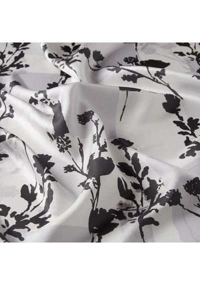 İpekevi Twill İpek Eşarp - Vintage Silhouette - Beyaz - Beyaz