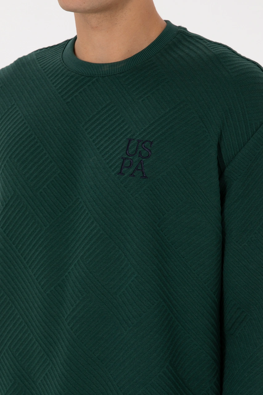 U.S. Polo Assn. Erkek Oversize Fit Bisiklet Yaka Koyu Yeşil Sweatshirt 50310006-VR079 U.S. Polo Assn. Erkek Oversize Fit Bisiklet Yaka Koyu Yeşil Sweatshirt 50310006-VR079