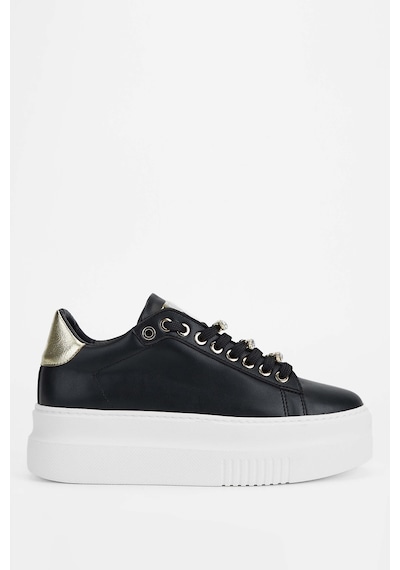 Tamer Tanca Kadın Vegan Siyah Sneakers & Spor Ayakkabı 1009 001 Bn Ayk Sk23/24 Sıyah Cılt Siyah