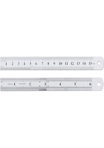 Çelik Cetvel 15cm 0,7x15mm Gri