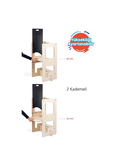 Missidea Trio Natural Öğrenme Kulesi & Aktivite Masası Ahşap