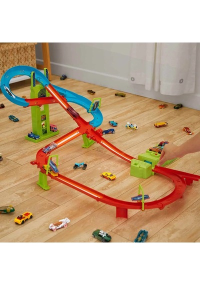 Hot Wheels Neon Yarışlar Çoklu Yarış Heyecan Pist Seti Hpc07 Şeffaf
