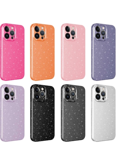 Apple Uyumlu  iPhone 12 Pro Max Kilif Simli Silikon Lüks Kapak 563109223
