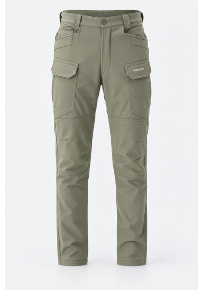 Dechers Erkek Kışlık İçi Polarlı Rüzgar Su Geçirmez Soft Shell Taktik Pantolon - E231 Bej