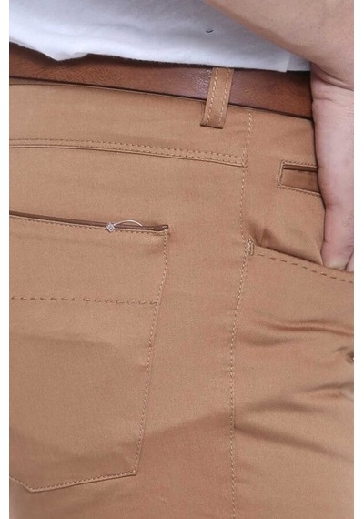 Slim Fit Pamuk Kahverengi Erkek Pantolon - Wessi Siyah