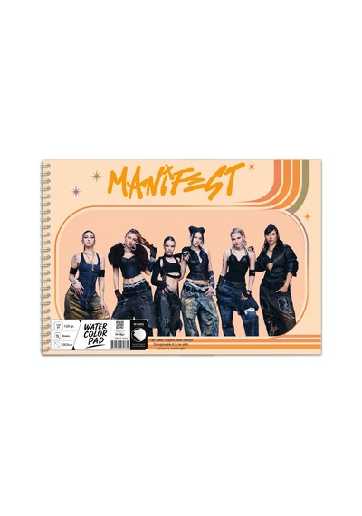 Manifest 25x35 Plastik Kapaklı Sipralli Resim Defteri 15 Yaprak 1 Adet