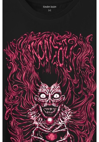 Girl Skull Kız Kadın Yaratık Vampir Baskılı Tişört Unisex T-shirt 001