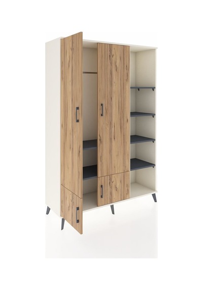 Hyperion Dolap 6 Raflı 4 Kapaklı Tek Askılı 132x44x195 Aytaşı-çam/antrasit Atlas Çam/antrasıt Hyperion Dolap 6 Raflı 4 Kapaklı Tek Askılı 132x44x195 Aytaşı-çam/antrasit Atlas Çam/antrasıt