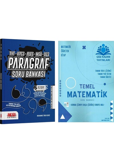 Çöz Kazan Tyt Temel Matematik Ve Akm Paragraf Soru Bankası Seti 2 Kitap