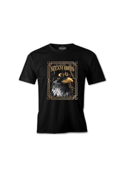 Crow With A Hat Siyah Erkek Tshirt 001