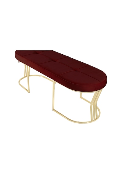 Viego Gold Collection- Bordo Kapitoneli Chester Model Puf & Bench & Koltuk & Uzun Makyaj Puff & Yatak Ucu