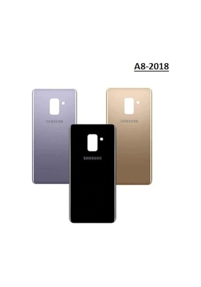 Senalstore Samsung Uyumlu A8 2018 Arka Pil Batarya Kapak Cam - Altın