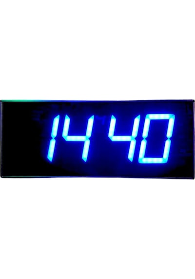 Dijital Led Duvar Ve Masa Saati - Turkuaz Kasa Ölçüsü: 16x40 Cm