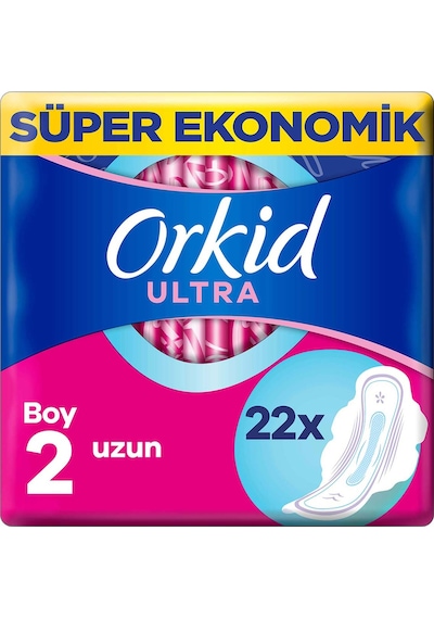 Orkid Ultra Ekstra Süper Ekonomik Hijyenik Ped Uzun 22'li