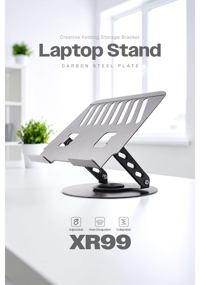 Xr99 Yüksek Kalite Metal Ayarlı Laptop Apple Uyumlu Macbook Uyumlu Notebook Tablet Tutucu Altlık Stand
