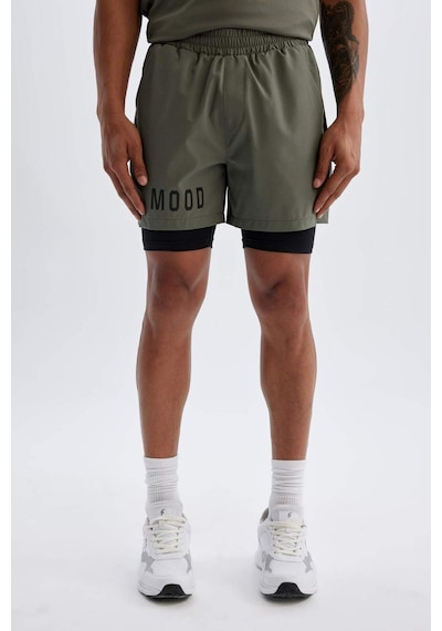 DeFactoFit Slim Fit Dar Kesim Fermuarlı Telefon Cepli Sporcu Taytlı Şort Z2147AZ24AUKH398