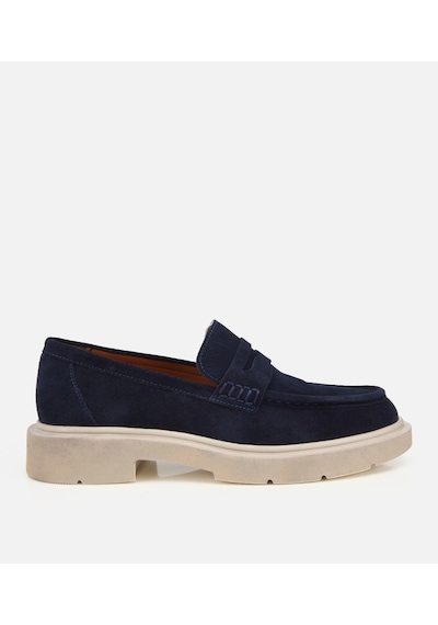 Hotiç Erkek Süet Deri Lacivert Kalın Tabanlı Günlük Loafer 02ayh319370a680 02ayh319370a680