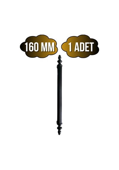 Plastik Siyah Kulp Mobilya Ve Dolap Kulpu Siyah 160mm 1 Adet Siyah