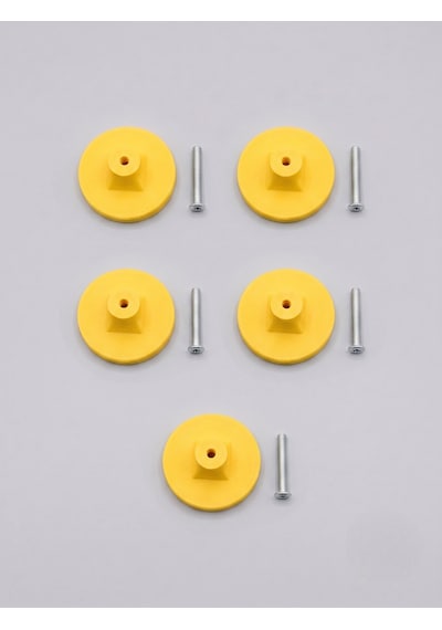 5 Adet Set Limon Görünümlü Dolap Kulpu Çocuk Odası, Mutfak Ve Banyo Mobilya Kulp Sarı