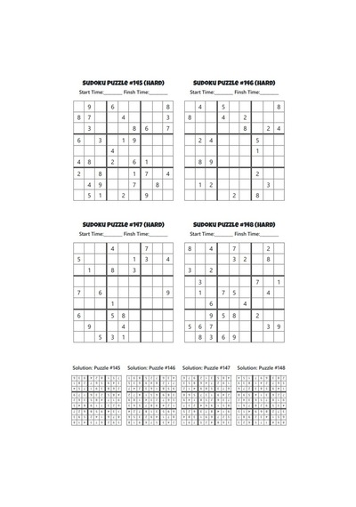 300 Zor Sudoku Kitap Seti 2 Fasikül Set