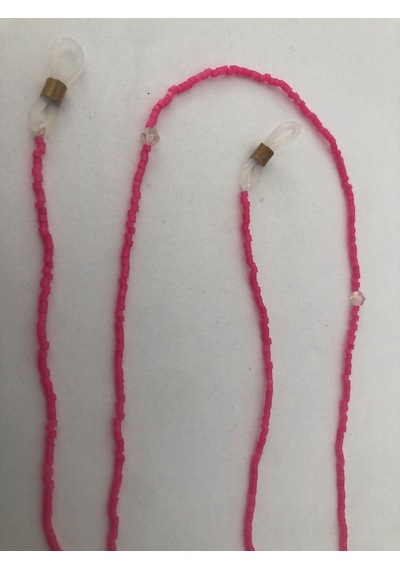 Pembe Renk Boncuklu Gözlük İpi
