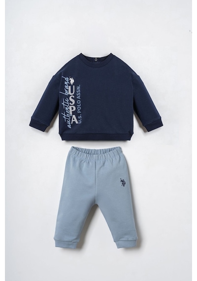 U.S. Polo Assn. Erkek Bebek Baskılı Lacivert Uzun Kol Pijama Takım Usb3163-c-v2 Usb3163-c-v2