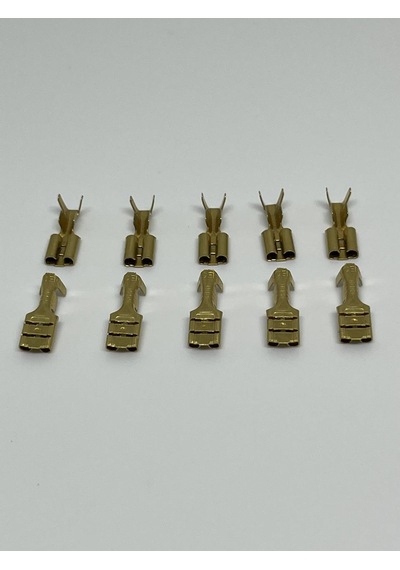 10 Adet 4,8 Mm Dişi Fiş Tırnaksız Terminal Kablo Ucu Sf2d