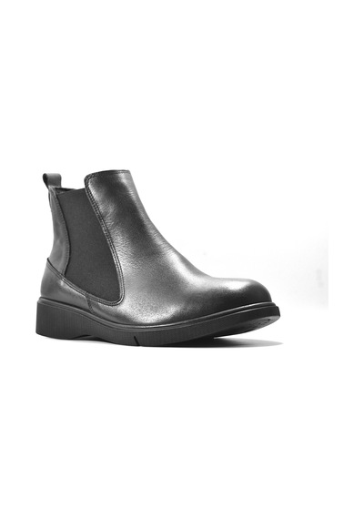 Beety 6043 Hakiki Deri Siyah Casual Kadın Bot Siyah