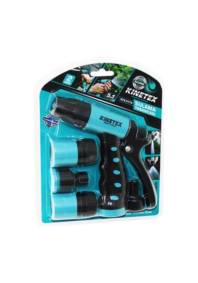 Kinetex Ktx-3174 Sulama Tabancası Seti 5ın1 2 Mod 1 - Tabanca 4 - Bağlantı Aparatı