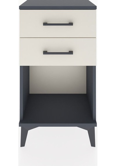 Arges Komodin 4 Çekmeceli 44x30x80 Antrasit-aytaşı Antrasit