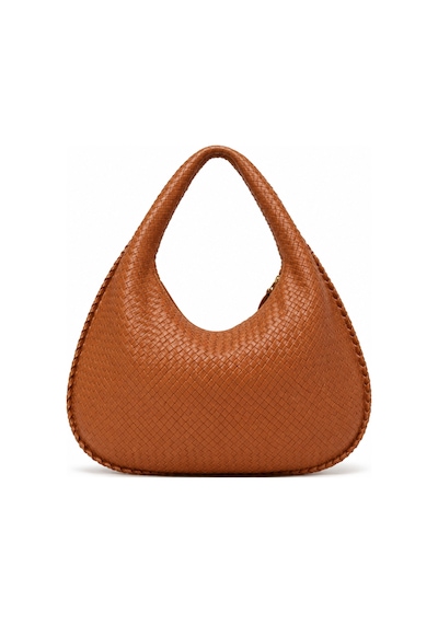 Nura Collection Kadın Yumuşak Form Örgü Hobo Çanta - Taba - 910227189 Taba