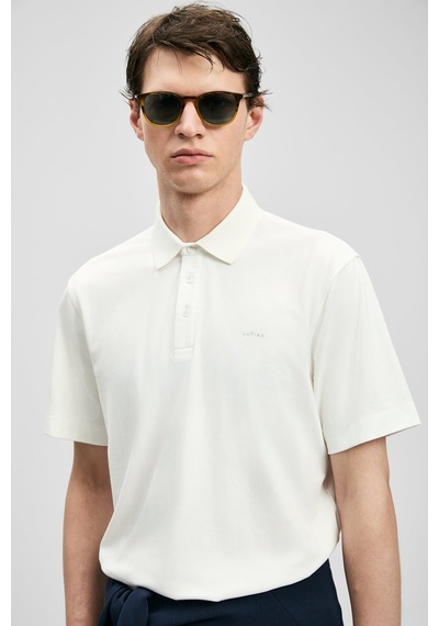 Lufian Hudson Smart Erkek Polo T-shirt 111040234 Beyaz