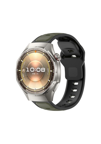 Huawei Watch Gt6 Pro 46mm İle Uyumlu Çift Renkli Spor Silikon Kordon Nefes Alabilir Konforlu