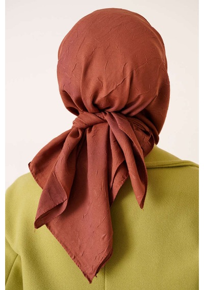 Bambu Kraş Eşarp Tesettür Giyim, Hafif, Rahat, Şık, Yüksek Kalite, Hijab, Scarf, Shawl Kiremit