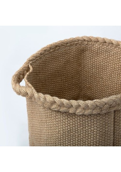 Ikea Mävınn Sepet, Jüt, 26x25x25 Cm Hasır Jüt Siyah