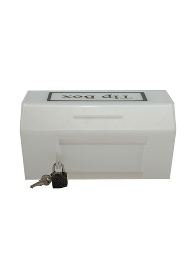 Tipbox - Bahşiş Kutusu Buz Beyaz - 20x13xh12cm