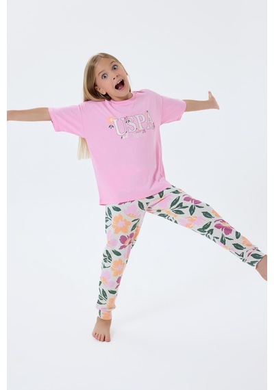 U.s. Polo Assn. Kız Çocuk Pembe Pijama Takım Us2503-c-v2 Pembe
